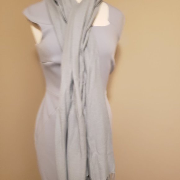 Hobbs London Pale Blue Dress with matching scarf - Picture 5 of 6